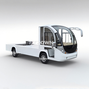 Compact Electric <b>Flatbed</b> Utility <b>Truck</b> Closed Driver Cabin Warehouse Delivery Vehicle - Product Image 1