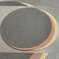Napperons en similicuir imperméable de luxe en cuir artificiel marron végétalien personnalisés pour table à manger en cuir