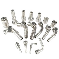 NPT/JIC/SAE/BSP/METRIC Wieder verwendbare Edelstahl-Hochdruck-Hydraulikschlauchadapter-Montage armaturen Geschmiedete ISO-Norm