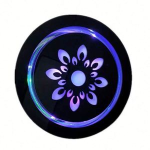Base de Luz Láser para Hookah, Recargable por USB, Bandeja de Cigarrillos con Campo de Fuerza Láser Colorido, Rotación de 360 Grados, Metal y Vidrio - Product Image 1