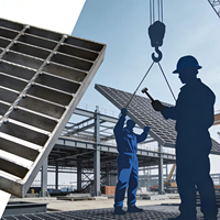 Matériaux de construction, grille en acier pour la construction de maisons