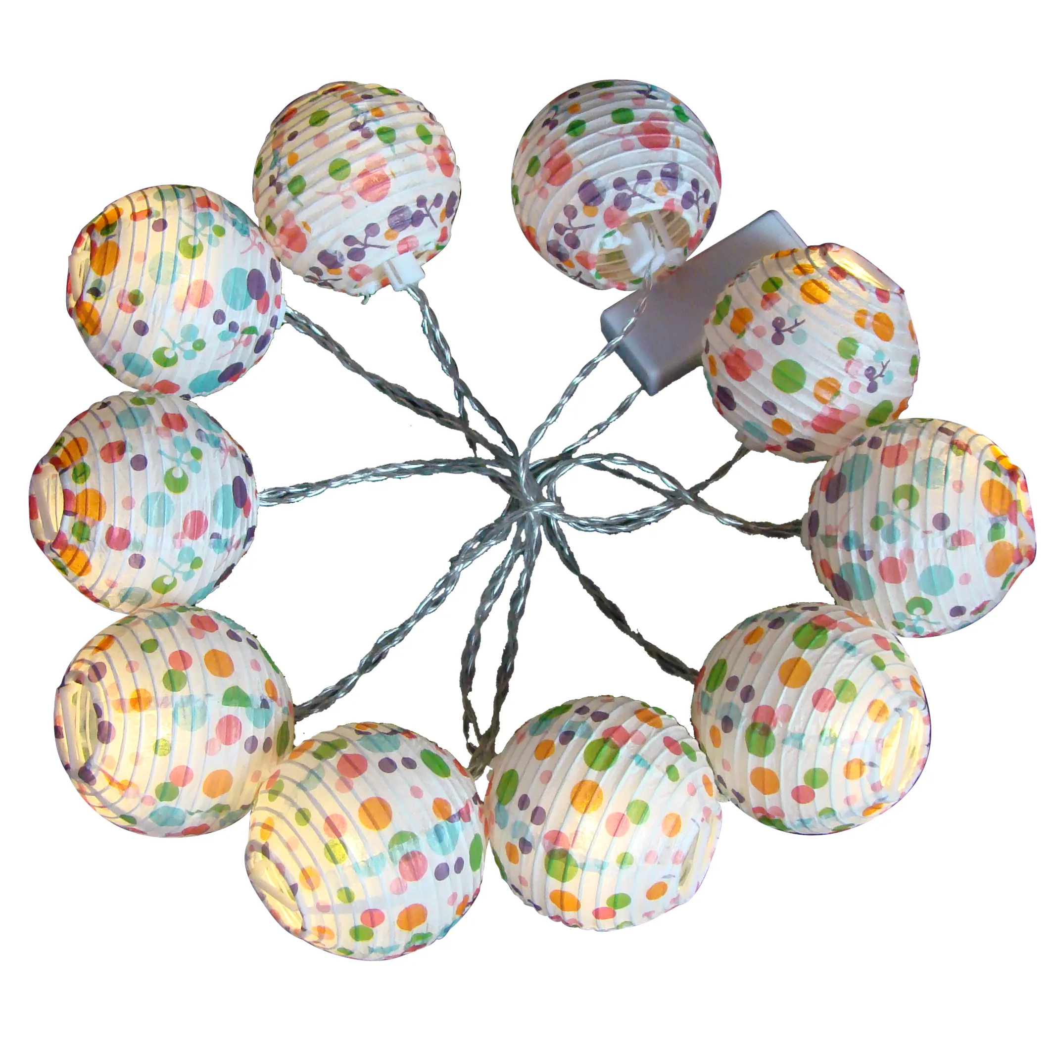 Kerstversiering Ronde Bal Led Batterij Bedienen Indoor Papier String Light String Slinger