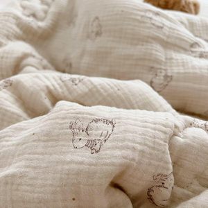 Juego de funda nórdica muselina de algodón con estampado de color sólido personalizado, venta al por mayor de fábrica, 3 uds. - Product Image 3