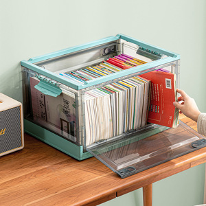 Clothing Organizer Storage Box Rectangle Solid Color With Handles For Wardrobe And Blanket Storage - Product Image 2