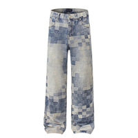 Nouveaux hommes Sublimation imprimé survêtement pantalon imprimé Hip Hop hommes jean pantalon dernier Baggy droit fou grande taille hommes jean