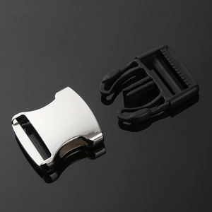 Hebilla de Aleación Plateada y Negra de 32 mm de Diámetro Interior, Accesorio Duradero para Bolsos, para Ajustar Cinturones de Mochila - Product Image 1