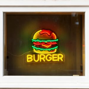 Hamburger neon LED dimmable USB powered ambient <b>light</b> shop <b>window</b> decoration <b>light</b> street indicator <b>light</b> landscape <b>light</b> 5v - Product Image 6