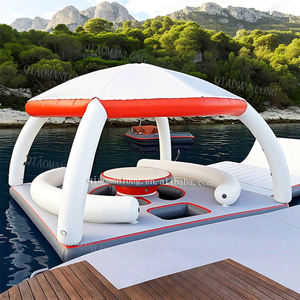 Plataforma flotante inflable de punto de gota para agua, plataforma de mar para nadar en lago con tienda - Product Image 1