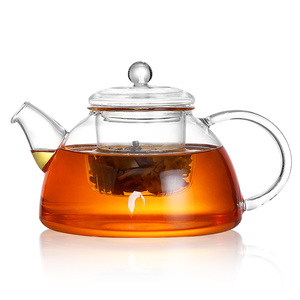 Nouvelle mode Offre Spéciale Thermos soufflé à la main <span class=keywords><strong>théière</strong></span> en verre Borosilicate <span class=keywords><strong>théière</strong></span> Pots bouilloires ensemble avec <span class=keywords><strong>infuseur</strong></span> - Product Image 1