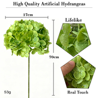 Fleurs d'hortensia artificielles au toucher réel, hortensia en latex réaliste pour la décoration de tables de fête, d'hôtel et de mariage