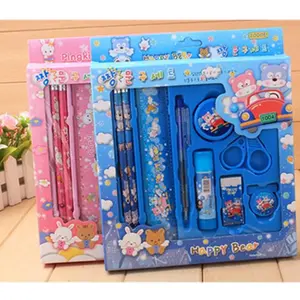 promotional learning items school stationery set for kids Pencil case kit for kids