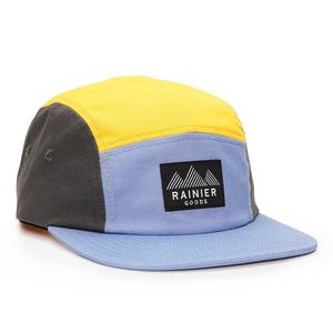 Custom Colorful Unstructured Cotton Woven Patch logo 5 Panel <b>Camp</b> Running <b>Caps</b> Hats - Product Image 3