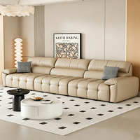 Canapé-lit électrique moderne en cuir véritable italien, 3 places, structure en bois massif, fauteuil inclinable électrique avec moteur silencieux