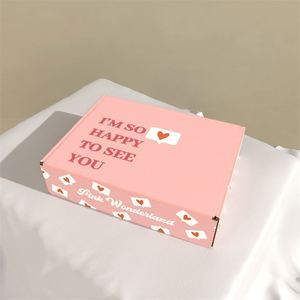 Logotipo de impresión personalizado Rosa pequeño envío Pr Mailer caja de embalaje cosmético cuidado de la piel joyería ropa regalo cartón caja de papel Kraft - Product Image 5