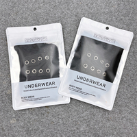 Sac en plastique de haute qualité, Logo personnalisé, Transparent givré Mylar, sac en Poly à fermeture éclair pour l'emballage de sous-vêtements