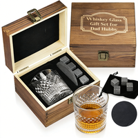 Juego de Piedras de Whisky de Granito Natural con Caja de Regalo Personalizada con Logotipo Shunstone, Juego de Posavasos de Pizarra, Accesorios para Bebidas para Amantes del Whisky