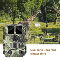 Caméra de chasse avec connexion Wi-Fi, contrôle par application, 48MP, 4K, vision nocturne, piège photo pour la faune.