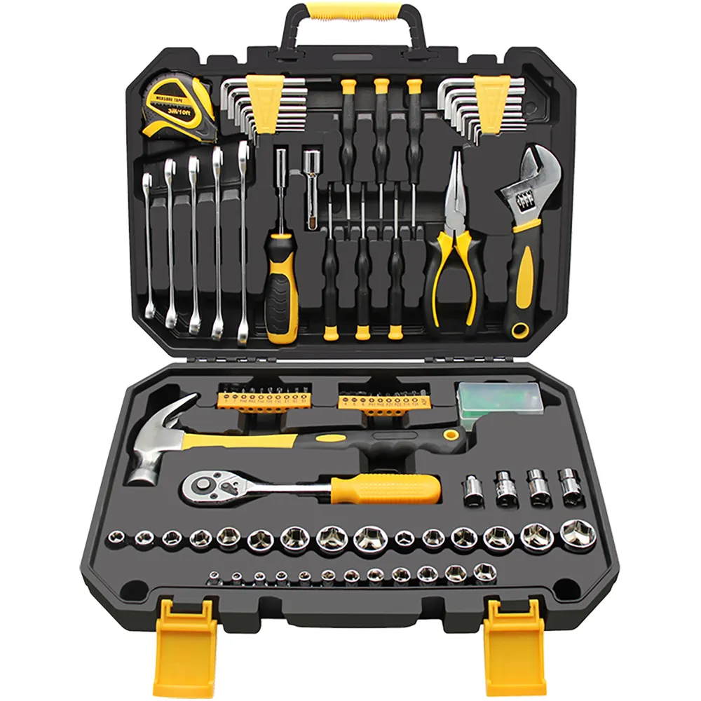 Tiikeri Basic Tool Combination Package Mixed Tool Set Car Tire Repair Homeowner General Household Hand Tool Set