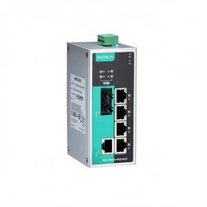Commutateur PoE non géré 4 ports Moxa EDS-P206A-4PoE-M-ST à montage sur rail DIN pour entreprise - Product Image 2