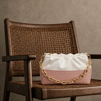 Tas Selempang Wanita Motif Kulit Buaya Warna Camel dan Espresso dengan Rantai Emas, Mewah, Elegan, Chic untuk Sehari-hari, OEM Custom