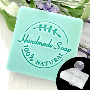Timbro Manuale Economico per Sapone, Timbri Personalizzati in Acrilico con Manico - Product Image 1