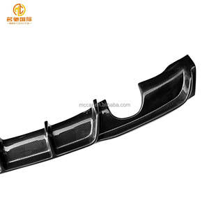 Accessoires de pièces automobiles pour <span class=keywords><strong>BMW</strong></span> série 3 F30 Diffuseur arrière Fibre de carbone Style MP Double échappement Diffuseur arrière Pare-chocs arrière - Product Image 6