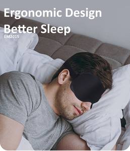 Masque de sommeil 3D et bouchons d'oreilles sans pression, occultation totale à 100 %, pour hommes et femmes, couvre-yeux confortable pour la nuit - Product Image 5