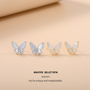 Collier papillon en alliage de zinc, chaîne de clavicule, bijoux de mode pour femmes, ensemble cadeau - Product Image 5