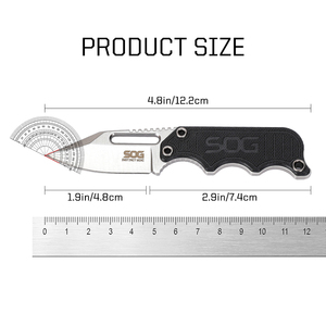 Sol Instinct Mini EDC coltello a lama fissa da 1.9 pollici pieno di codolo coltello tattico con guaina e cordino per autodifesa (NB1002-CP) - Product Image 5