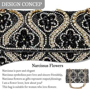 Bolso de Mano de Noche Elegante Hecho a Mano, Bolso de Hombro Cuadrado, Bolso Cruzado de Lujo con Cadena Individual, Mini Bolsos para Damas - Product Image 3