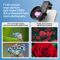 Kit d'objectif macro en verre à focale fixe de 100 mm et de filtre étoile CPL, amélioré pour APL-HB100U52 |   Téléphones mobiles universels, bijoux, nail art