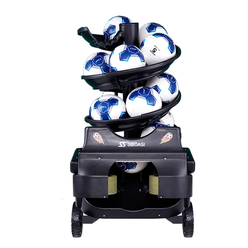 Siboasi máquina de tiro de futebol inteligente, multifuncional com controle remoto para tamanho 5 # ball