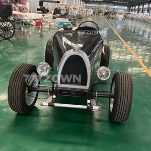 รถโบราณไฟฟ้า ZOWN แบบเปิดประทุน สีดำ ตกแต่งด้วยโครเมียม สำหรับบริการเที่ยวชมสถานที่ - Product Image 2