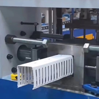 Offre spéciale Machine de fabrication de goulottes de câbles en plastique PVC Ligne d'extrusion de profilé en PVC avec poinçonneuse