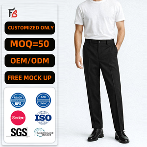 Новые дизайны, OEM, индивидуальный пошив, модные классические прямые легкие брюки для мужчин, необходимые для работы. - Product Image 1