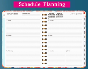 Thấp Moq Chất Lượng Cao Chất Kết Dính Máy Tính Xách Tay Kế Hoạch Tổ Chức Trang Đầy Màu Sắc Hoa A5 Bìa Cứng Xoắn Ốc Lưu Ý Cuốn Sách Kế Hoạch - Product Image 4