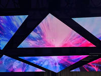 Salon automobile et événement DMX éclairage cinétique écran d'affichage LED lumière cinétique lumière triangulaire