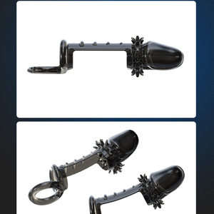 Anillo para Pene con Cubierta de Cristal en Forma de Diente de Lobo, de Silicona/TPE, Impermeable, con Bloqueo, para Retrasar la Eyaculación - Product Image 6