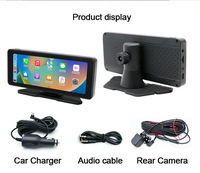 Autoradio portable sans fil Carplay & Android Auto Autoestereo Écran tactile 6,86 pouces GPS BT FM Moniteur de voiture intelligent PND