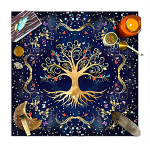 Handmade Printed Geometric Velvet Cloth Mat Europe Style Home Use Witchcraft Reading Altar <b>Tablecloth</b> Divination Accessories - Product Image 4