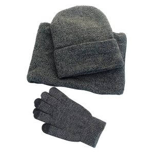 Logo personnalisé Marque privée Vente en gros <span class=keywords><strong>Hiver</strong></span> Chaud Mitaines Chaud Tricoté Bonnet Chapeaux Bonnet Capuchon Tapa Pet Bavoirs Trois Pièces - Product Image 4