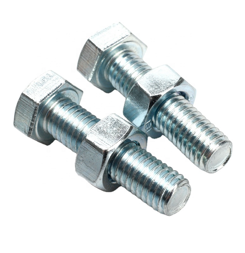 M8 M10 M12 M14 M16 M18 M20 8.8 galvanized hexagonal head bolt and nut set