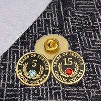 Broche en émail souple et dur, design moderne et antique, en métal, motif fleur pyramidale, avec logo personnalisé, pour costumes masculins