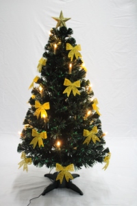 <span class=keywords><strong>Albero</strong></span> <span class=keywords><strong>di</strong></span> <span class=keywords><strong>Natale</strong></span> in Fibra Ottica Verde Pre-Illuminato <span class=keywords><strong>di</strong></span> Alta Qualità 2-2,5 Piedi con Stella in Cima, Candela a Farfalla e Luci LED Cambia Colore a Batteria - Product Image 2