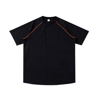 Chemises à manches courtes pour hommes, style streetwear oversize, légères, col rond, bande élastique, hauts de sport