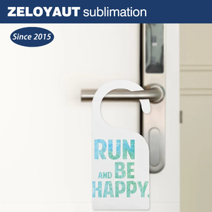 Sublimación MDF Colgador de puerta Impresión personalizada en blanco para jubilarse Bautismo Diwali Real Estate Etiqueta de corte - Product Image 3