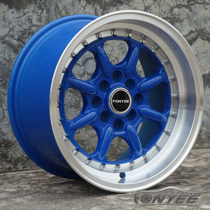 F80868 15 pulgadas 8.0j ET15 4X100/114,3/73,1, rojo amarillo azul verde del borde de la buena calidad de aleación de ruedas modificado modelo de nuevo diseño - Product Image 2
