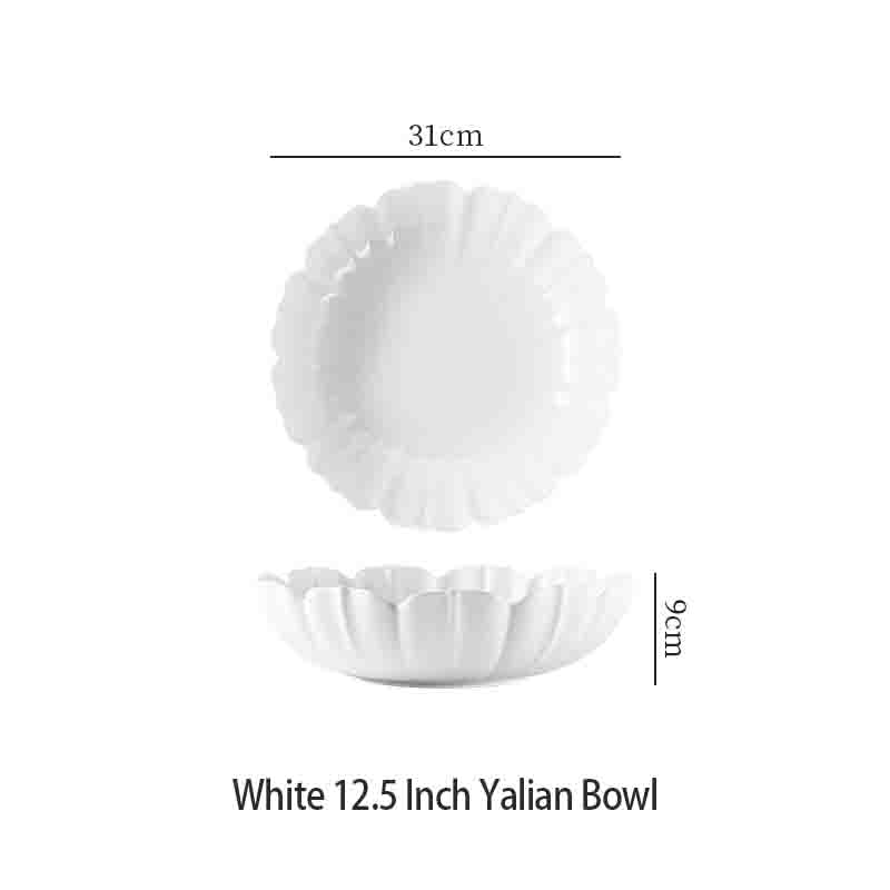 Ciotola Yalian bianca da 12,5 pollici
