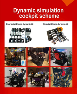 Simracing ระบบการเคลื่อนไหวของรถแข่ง, อุปกรณ์เคลื่อนที่แบบซิมห้องนักบินอะลูมิเนียมอุปกรณ์แข่งรถ4แกน100มม. - Product Image 5