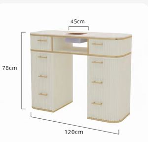 Table de manucure professionnelle avec aspirateur de poussière pour salon de beauté et spa - Product Image 5